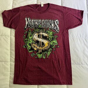 Men's AEW PWT All Elite Crate Exclusive Young Buck Burning Money T-Shirt - M